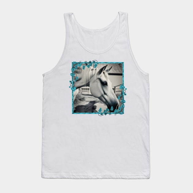 Grey Arabian Tank Top by Desert Horse Boutique